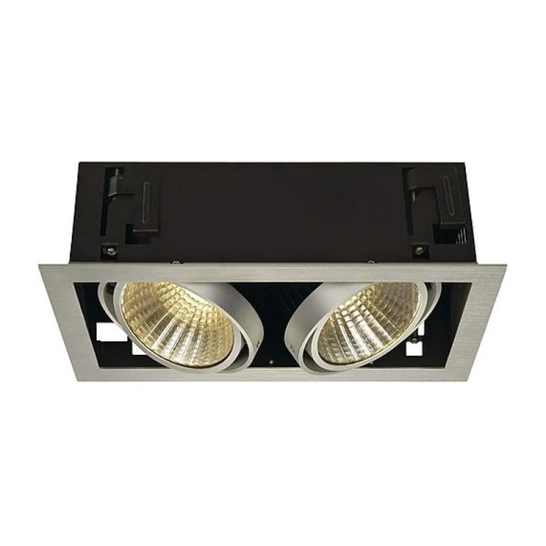 Двойна метална луна, aluminium brushed, slv, kadux 2 set, led 2x24.5w, 3000k, 5300lm, 115746