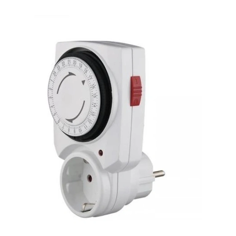 Механичен таймер, бял, 24 часов, 15min/диапазон, ip20, gao, 3500w, 16a, 0744h