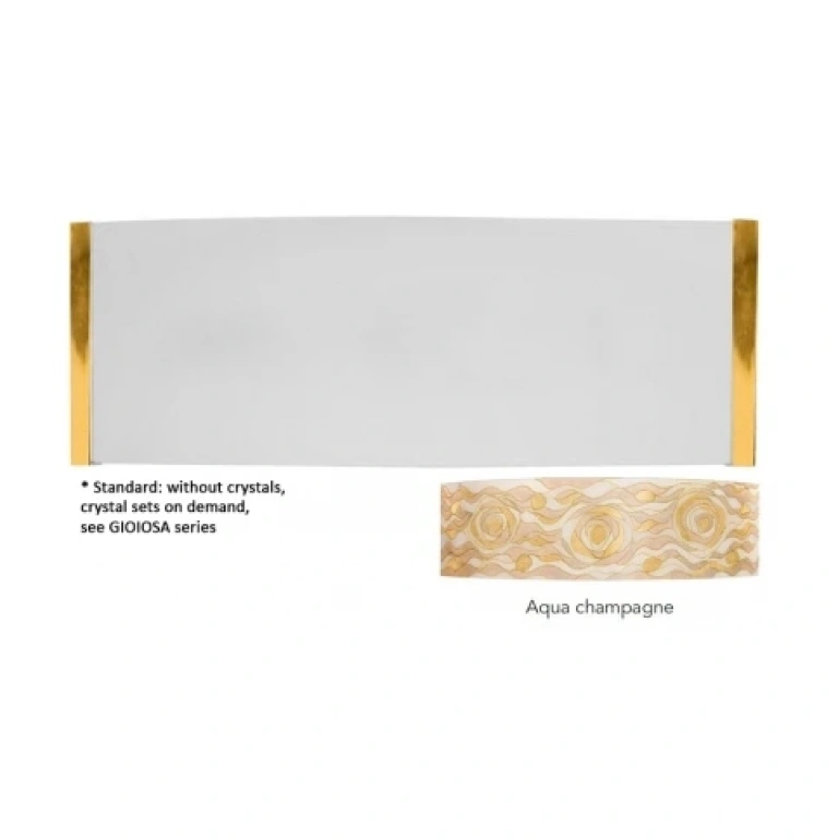 стъклен аплик, aqua champgane, 24 carat gold plated, kolarz, emozione, 2lp.,25w, 0345.62.3.aq.ch