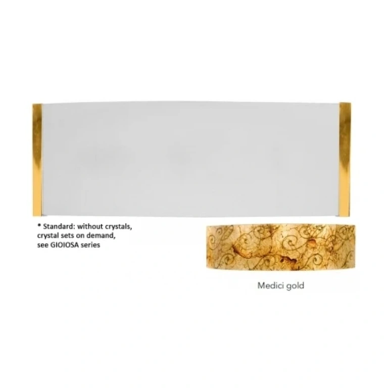 Стъклен аплик, medici gold, 24 carat gold plated, kolarz, emozione, 2lp.,25w, 0345.62.3.me.au