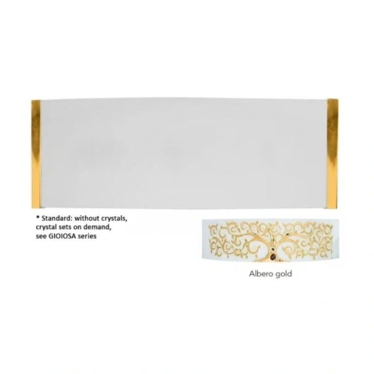 Стъклен аплик, albero gold, 24 carat gold plated, kolarz, emozione, 2lp.,25w, 0345.62.3.al.go