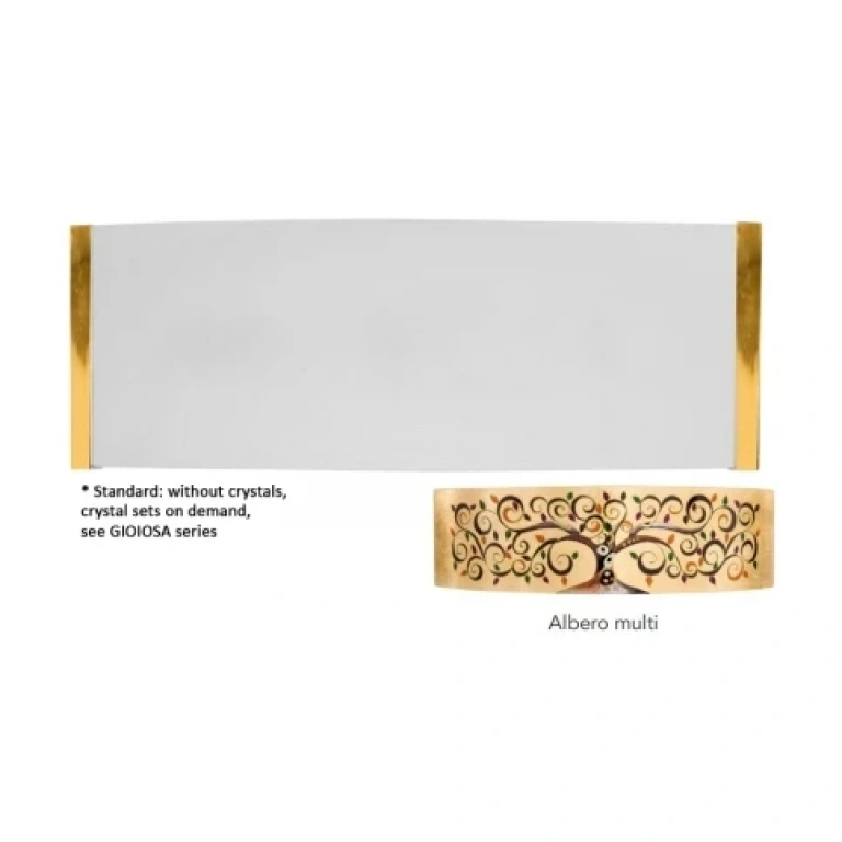 стъклен аплик, albero multi, 24 carat gold plated, kolarz, emozione, 2lp.,25w, 0345.62.3.al.mu