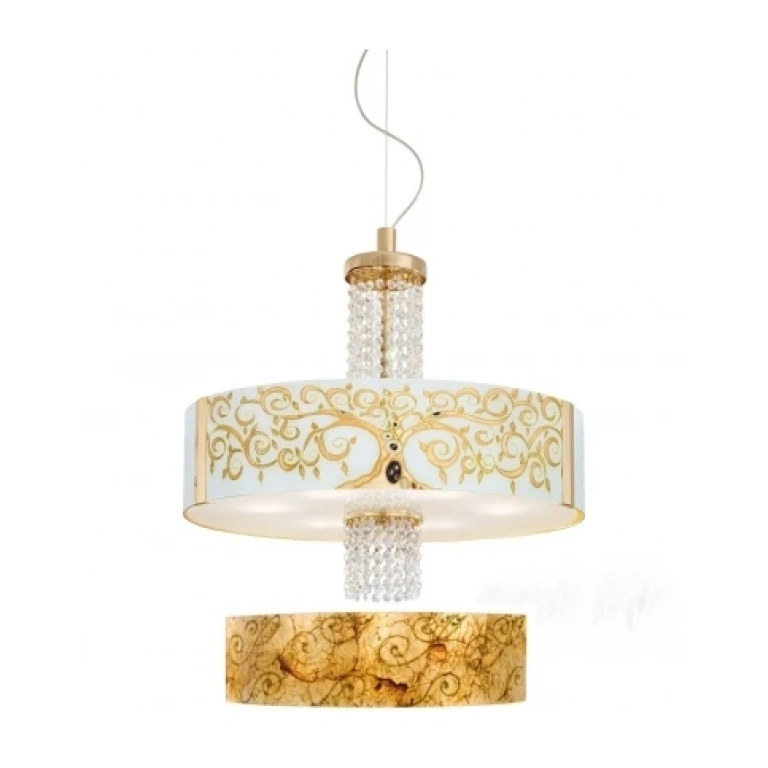 Стъклен полилей, medici gold, 24 carat gold plated, kolarz, emozione, 6lp.,60w, 0345.36.3.me.au.okpt