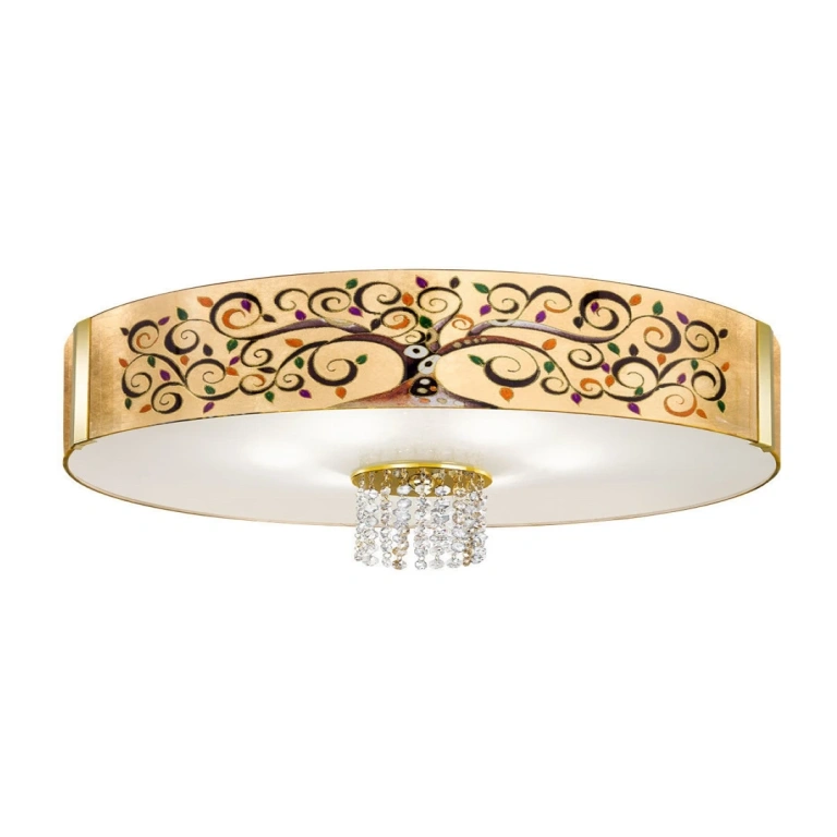 Стъклен плафон, albero multi, 24 carat gold plated, kolarz, emozione, 8lp.,60w, 0345.18s.3.al.mu.okpt