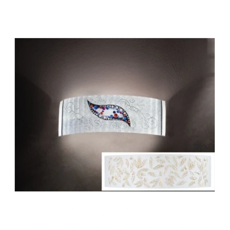 Стъклен аплик, liberta white antique kolarz, emozione, 2lp.,25w, 0345.62.5.li.wa