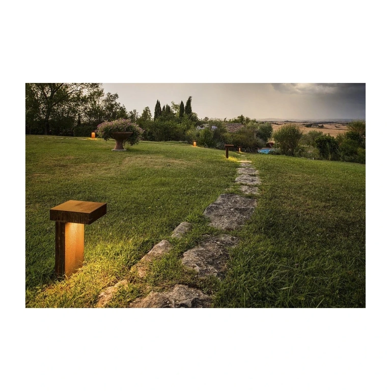 Метално градинско тяло, rusted iron, slv, rusty pathlight, 1x9w, 230090