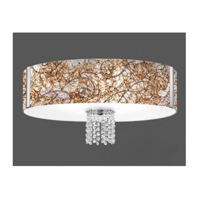 Стъклен плафон, medici silver, kolarz, emozione, 6lp.,60w, 0345.16.5.me.ag.okpt