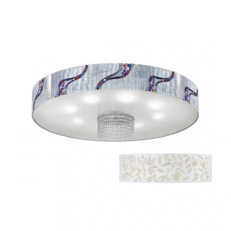 Стъклен плафон, liberta white antique, kolarz, emozione, 8lp.,60w, 0345.18s.5.li.wa.okpt