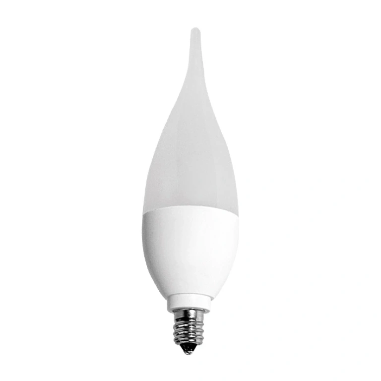 Led лампа 5w, e14, бяла светлина, ultralux, пламък, 4000к, 500lm, lfl51440