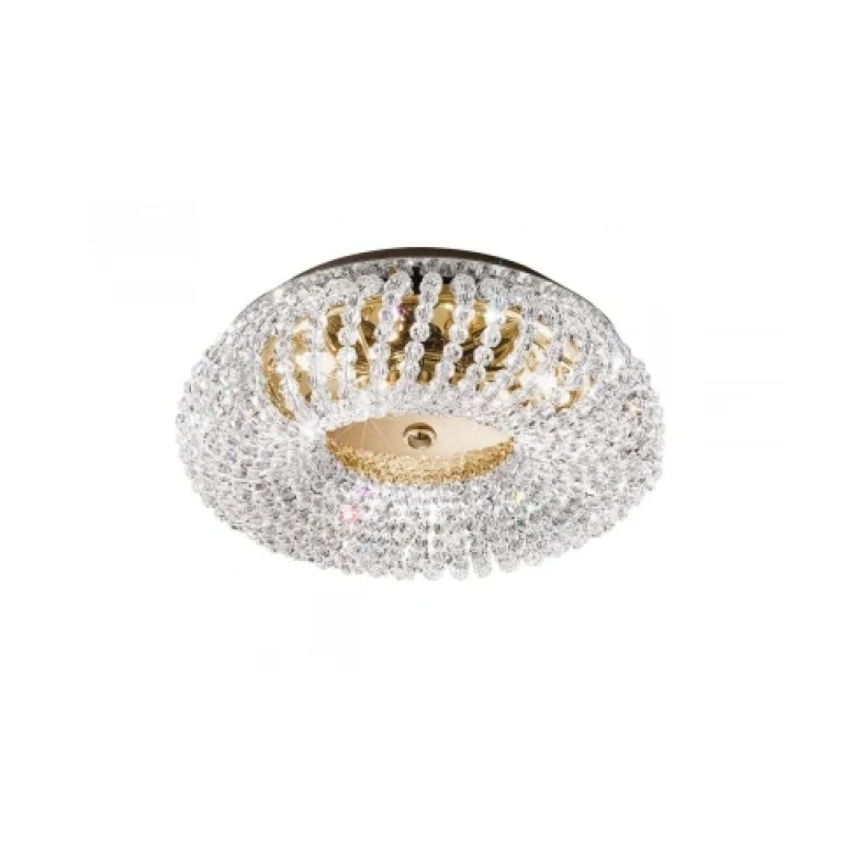 Кристален плафон, clear, 24 carat gold plated, kolarz, carla, 3lp.,25w, 0256.13l.3.kpt