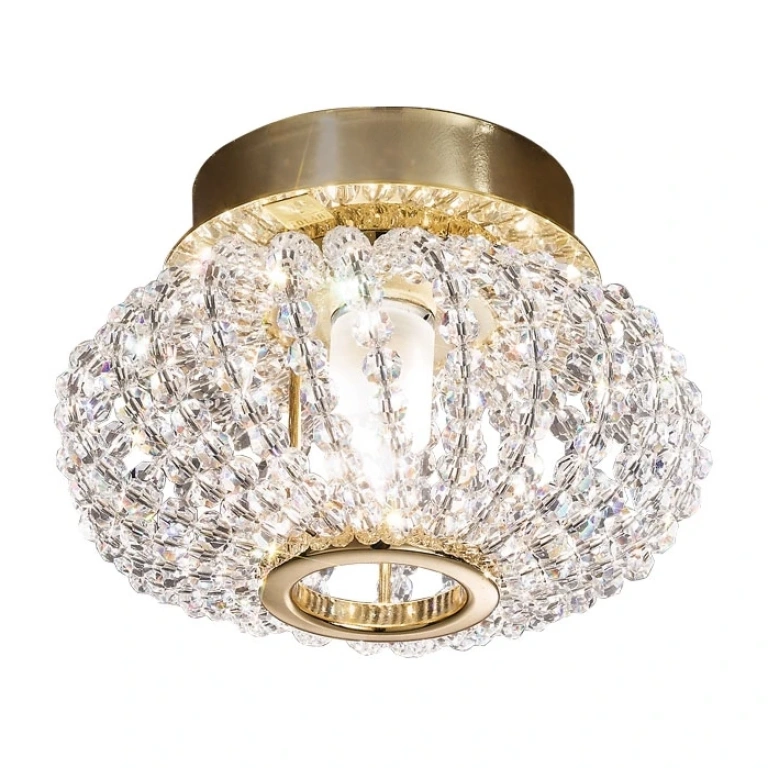 Кристален плафон, clear, 24 carat gold plated, kolarz, carla, 1lp.,40w, 0256.11.3.kpt