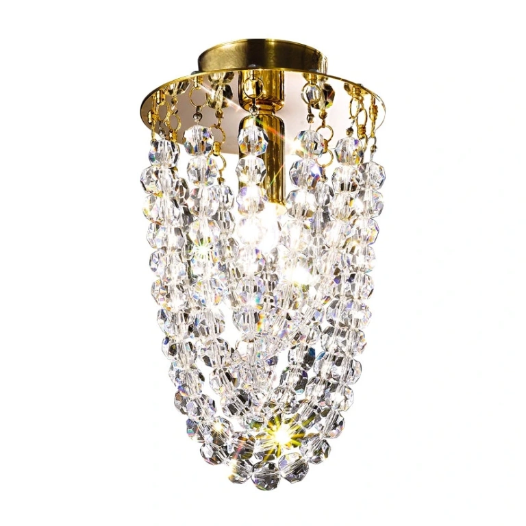 Кристален плафон, clear, 24 carat gold plated, kolarz, carla, 1lp.,40w, 0324.11.3.kpt