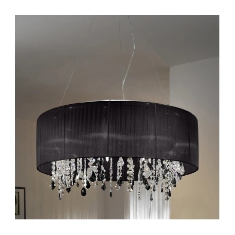 кристален полилей, black, kolarz, paralume, 9lp.,40w, 0240.89.5.bk.str jet