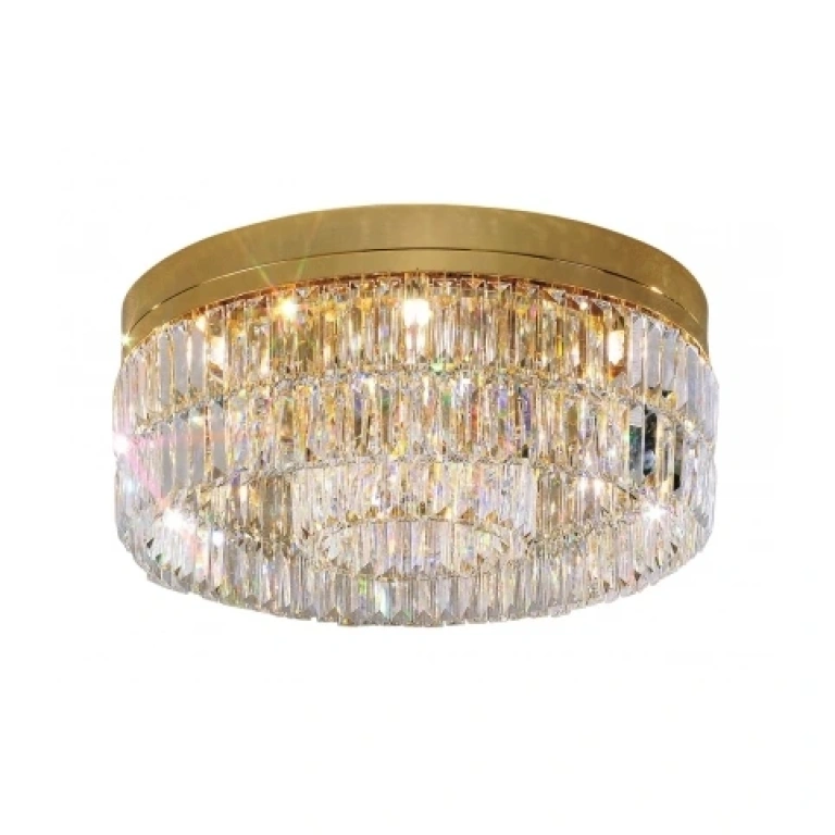 Кристален плафон, 24 carat gold plated, kolarz, prisma, 12lp.,25w, 344.112.3