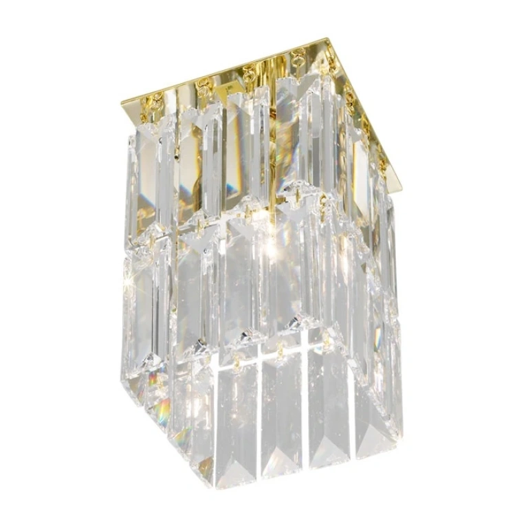 Кристален плафон, 24 carat gold plated, kolarz, prisma, 1lp.,25w, 314.11m.3