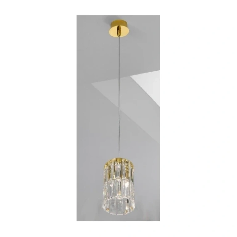 Кристален пендел, 24 carat gold plated, kolarz, prisma, 1lp.,25w, 344.31m.3