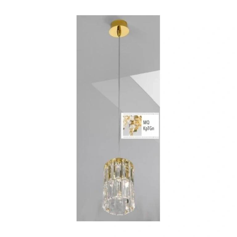 Кристален пендел, 24 carat gold plated, kolarz, prisma, 1lp.,25w, 1344.31mq.3.kptgn