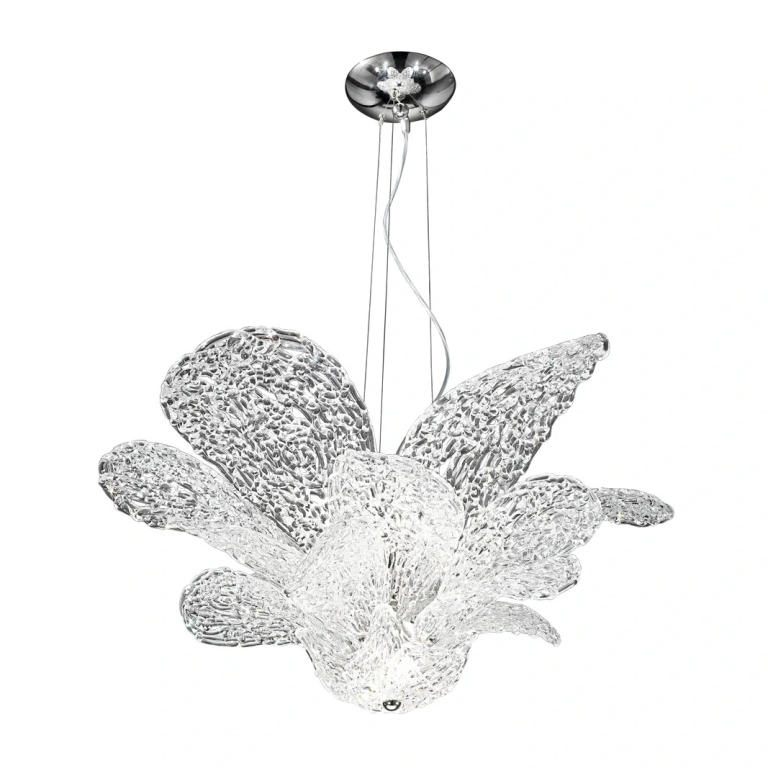 Стъклен полилей, murano transparent, kolarz, naomi, 7 lp.,40w, 0376.87.5.vf