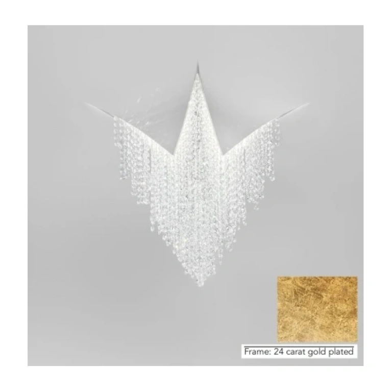 Кристален плафон, clear, 24 carat gold plated, fonte de luce, kolarz, led 1x13w, 3000k, 1000lm, 5313.10152.940