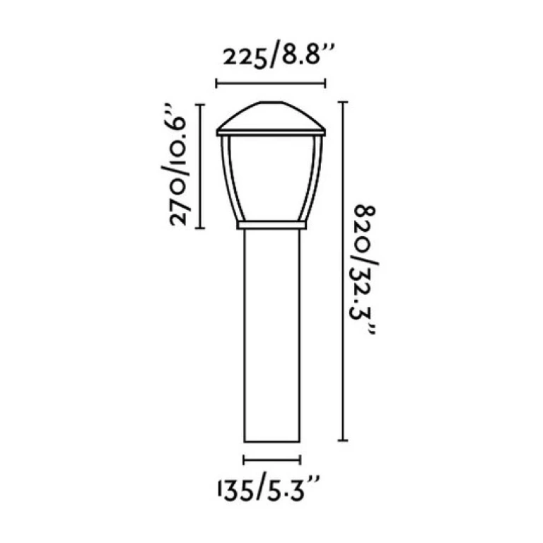 Градинско осветително тяло, dark grey, faro, wilma, 1x40w, 75003
