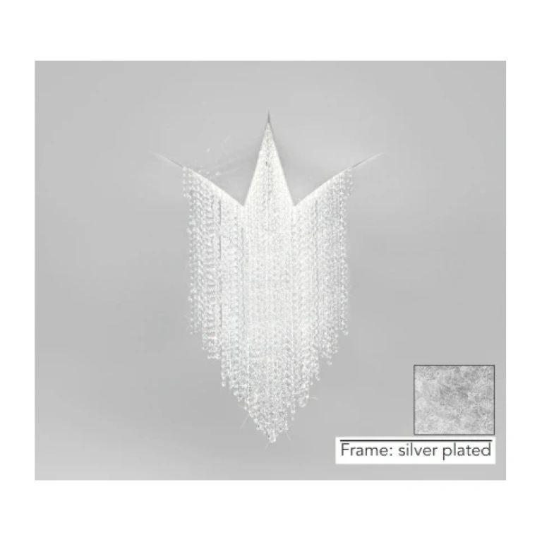 Кристален плафон clear, silver plated, fonte de luce, kolarz, led 1x48w, 3000k, 4270lm, 5315.10154.940