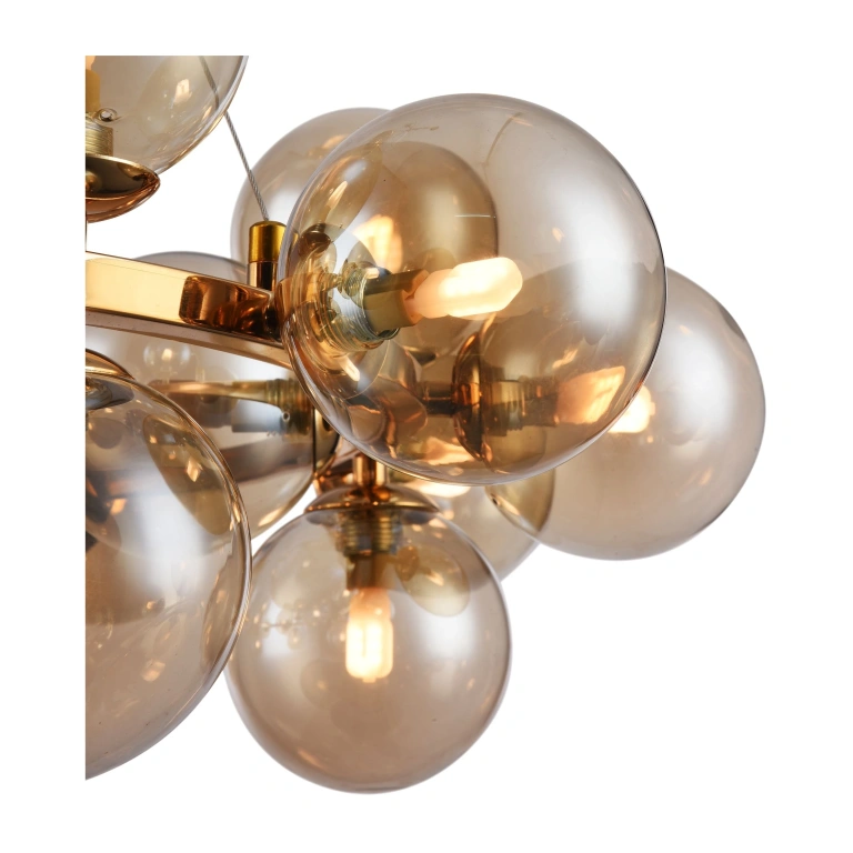 Стъклен полилей, gold, maytoni, dallas, 25x28w, mod548pl-25g