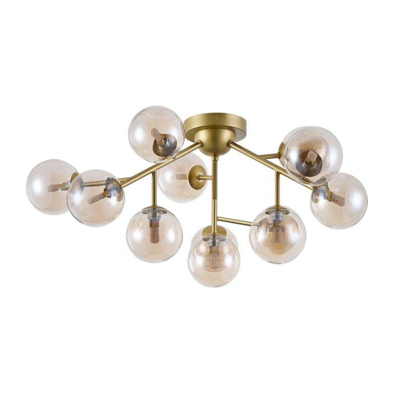 Стъклен полилей, gold, maytoni, dallas, 12x28w, mod545pl-12g