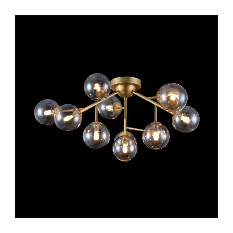 Стъклен полилей, gold, maytoni, dallas, 12x28w, mod545pl-12g