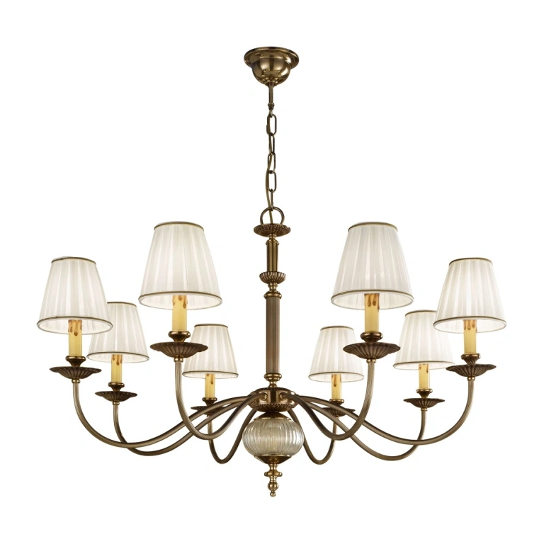 Текстилен полилей, antique brass, kolarz, ascot, 8lp.,40w, 0195.88.4