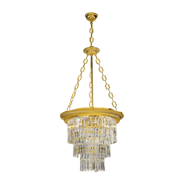 Кристален полилей, 24 carat gold plated, kolarz, milord crystal, 4x100w, 0346.34.3
