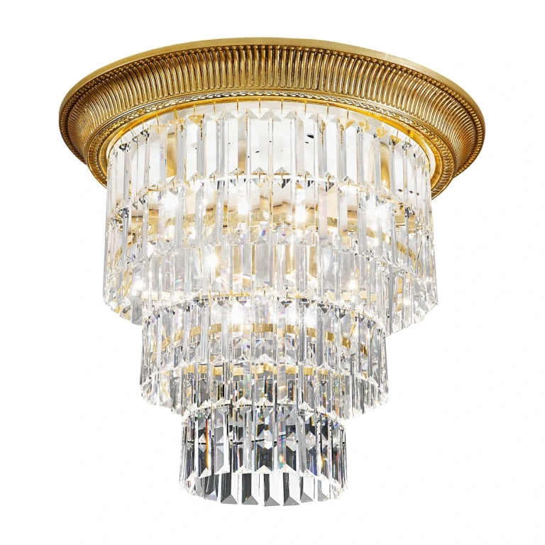 Кристален плафон, french gold, kolarz, milord crystal, 3x60+1x100w, 0346.14l.15