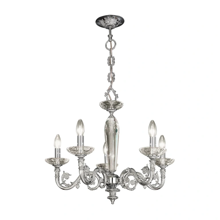кристален полилей, chrome plated, kolarz, contarini, 5lp.,60w, 0299.85.5