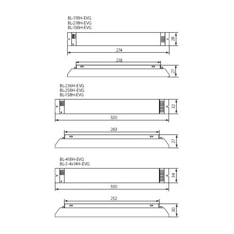 Електронен баласт, epra, 2x18w, 220v, kanlux, bl-218h-evg, 70483