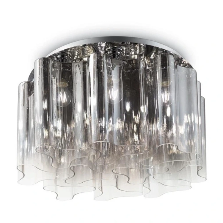 стъклен плафон, fume, ideal lux, compo pl10, 10x60w, 172804