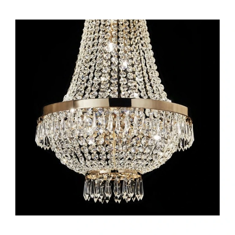 Кристален полилей, oro, ideal lux, caesar sp12, 12x40w, 3000k, 114743