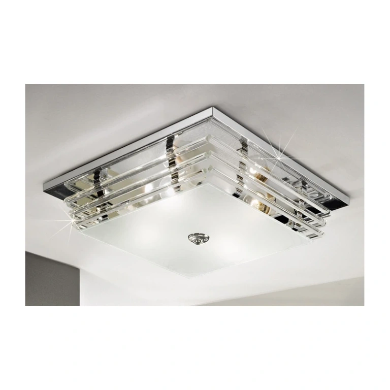 Кристален плафон, chrome, kolarz, ontario, 4lp.,60w, 0342.14.5