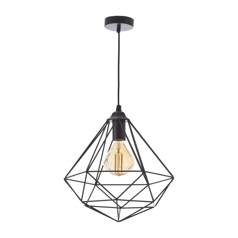 Метален пендел, черен, elbulgaria, 1x40w, 1577 bk