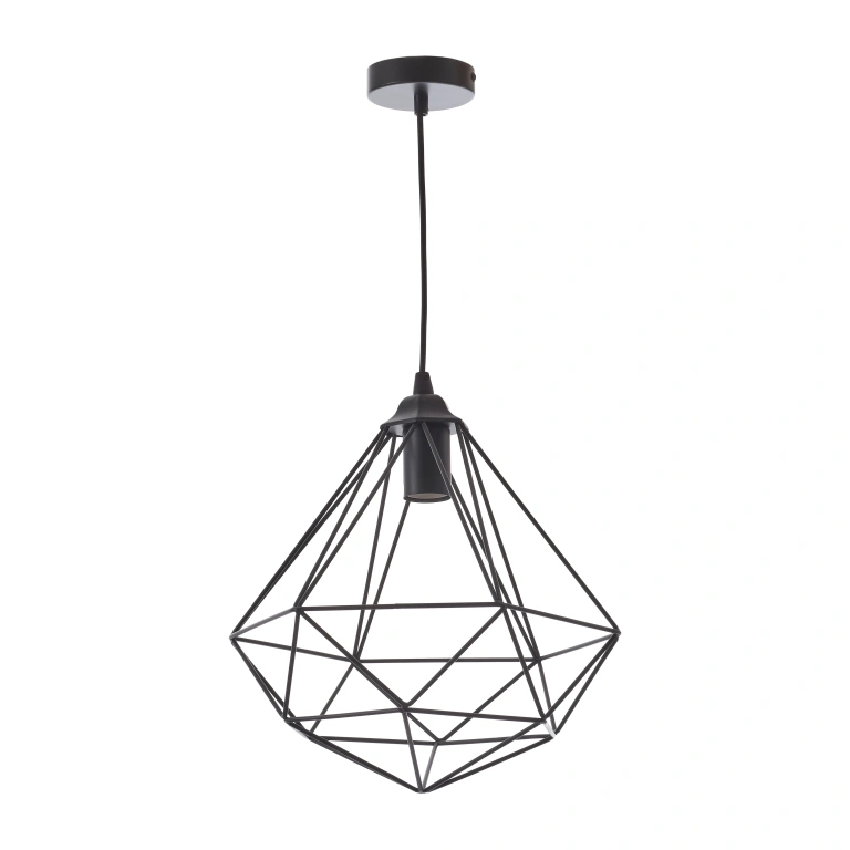 Метален пендел, черен, elbulgaria, 1x40w, 1577 bk