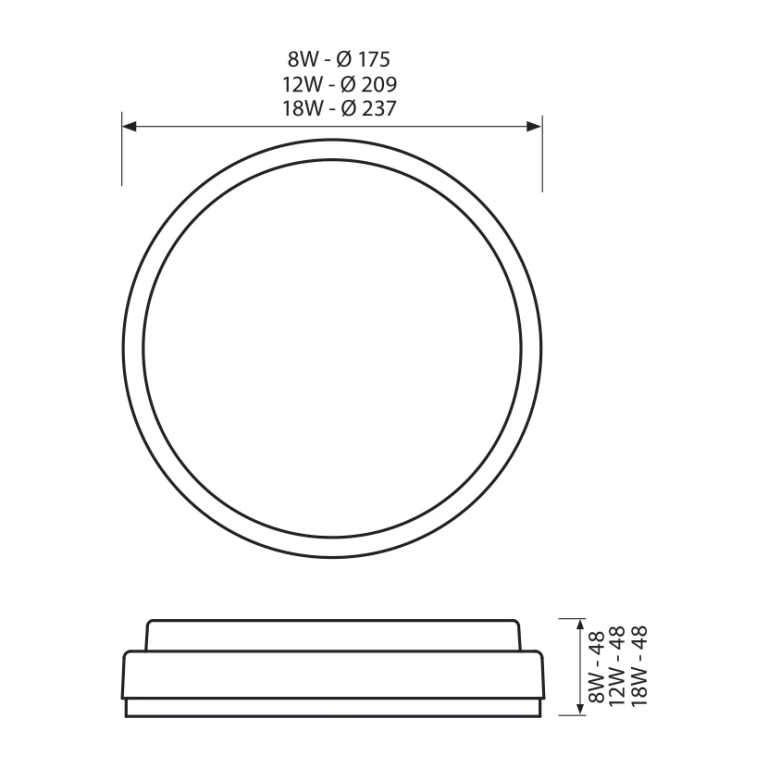 Pvc плафон, бял, bg марки, ellis/r led 18W, 4000k, 1300lm, бяла светлина, VIV003686
