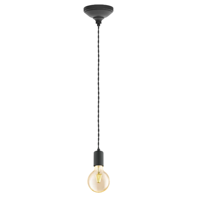 Метален пендел, black, eglo, yorth, 1x60w, 32536