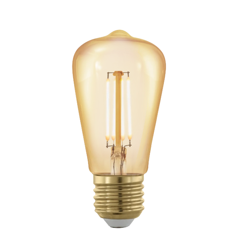Led лампа 4w, е27, топла светлина, eglo, golden age, 1700k, 320lm, 11695
