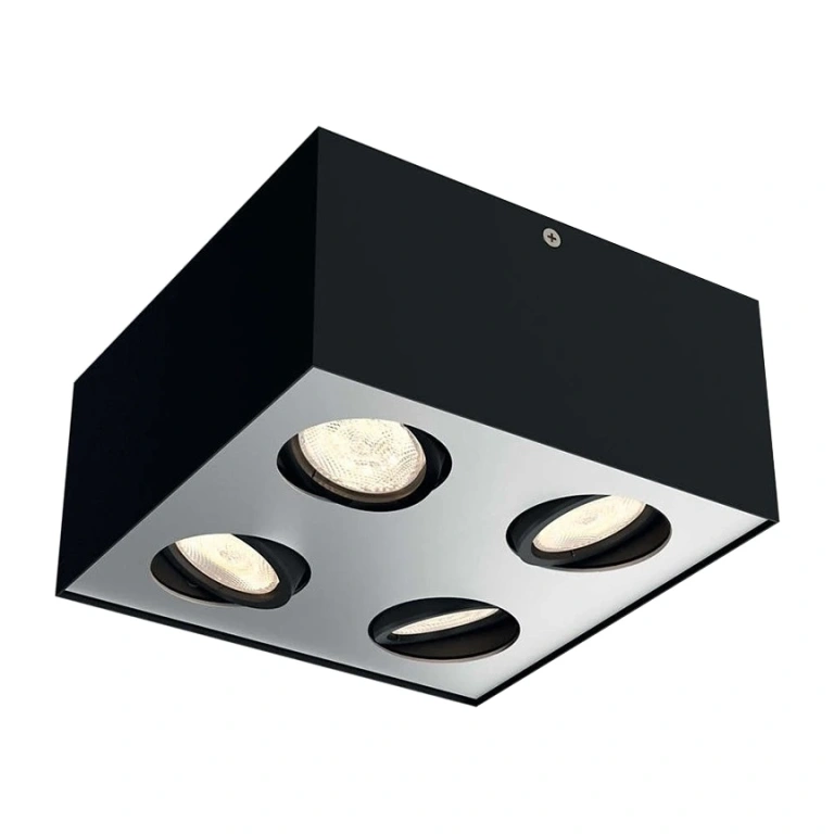 метална луна, black, philips, box, led 4x4.5w, 2700k, 2000lm, 50494/30/p0