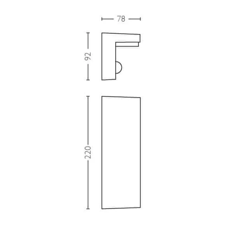 Метално градинско тяло със сензор, anthracite, philips, bustan ir, led 2x4.5w, 4000k, 1000lm, 16484/93/p3