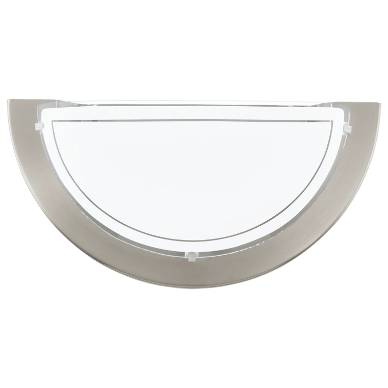 Стъклен аплик, satin nickel, eglo, planet 1, 1x60w, 83163