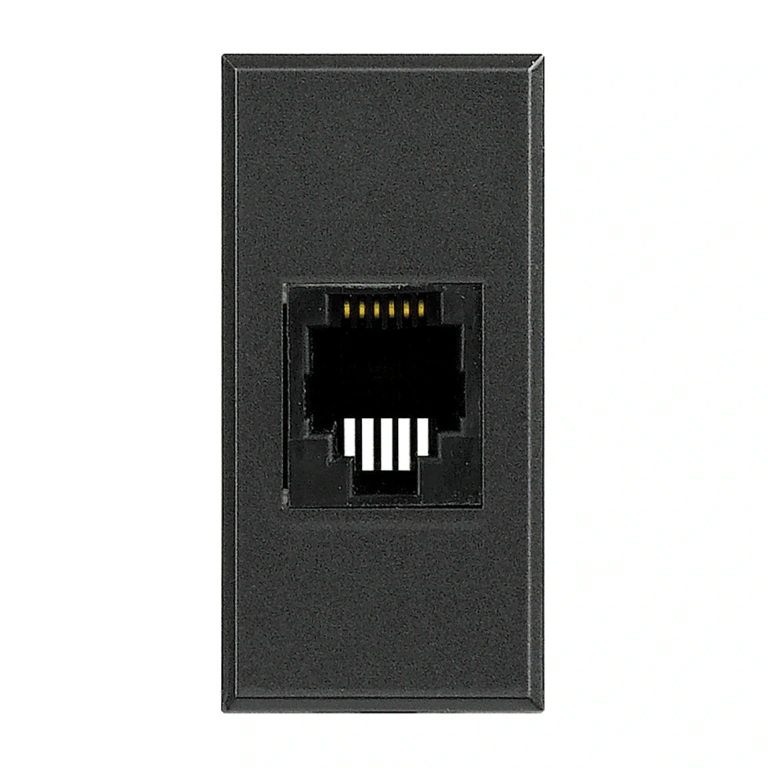 Компютърна розетка rj45 cat.6 utp, anthracite, bticino, axolute, hs4262c6