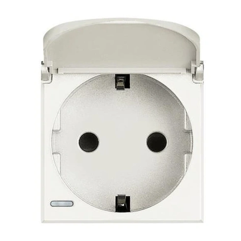 Контакт с капак, white, bticino, axolute, hd4141pw