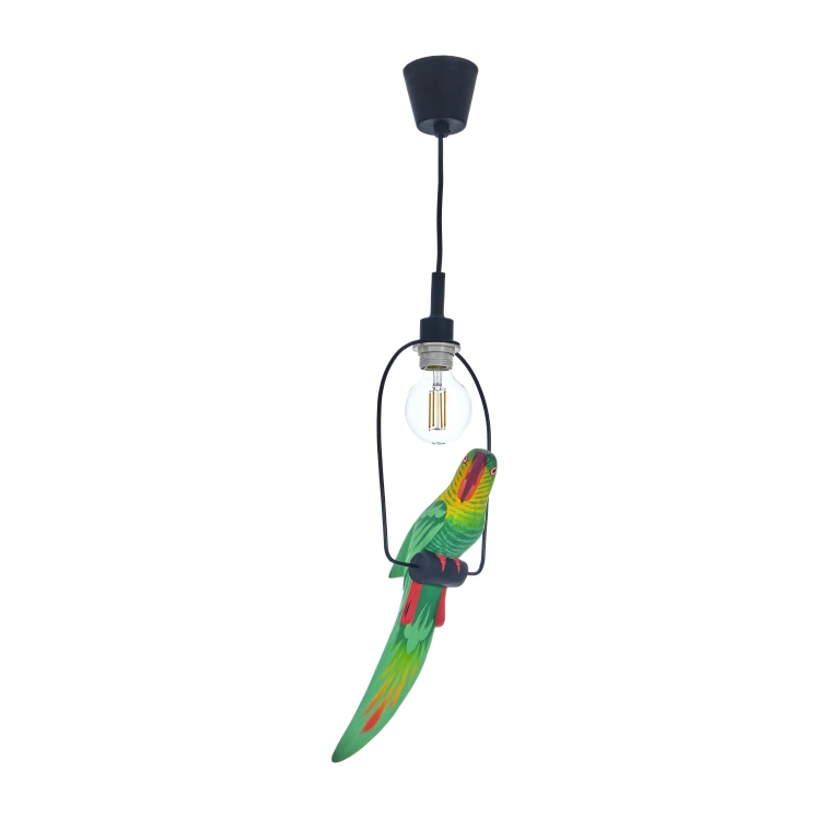 Пендел от дърво, зелен, elbulgaria, 1x40w, eli 38 parot gr