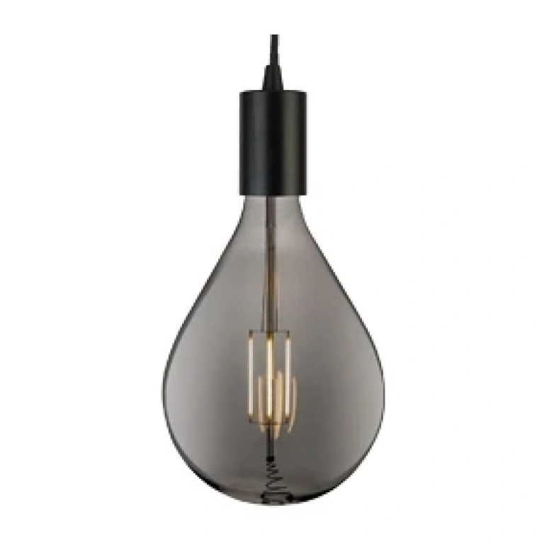 led лампа 8w, е27, топла светлина, smoke, searchlight, giant led spiral filament teardrop, 2200k, 500lm, 1113sm