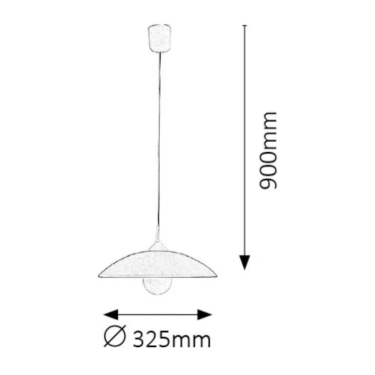 Pvc пендел, grey/white, rabalux, cupola range, 1x60w, 1408