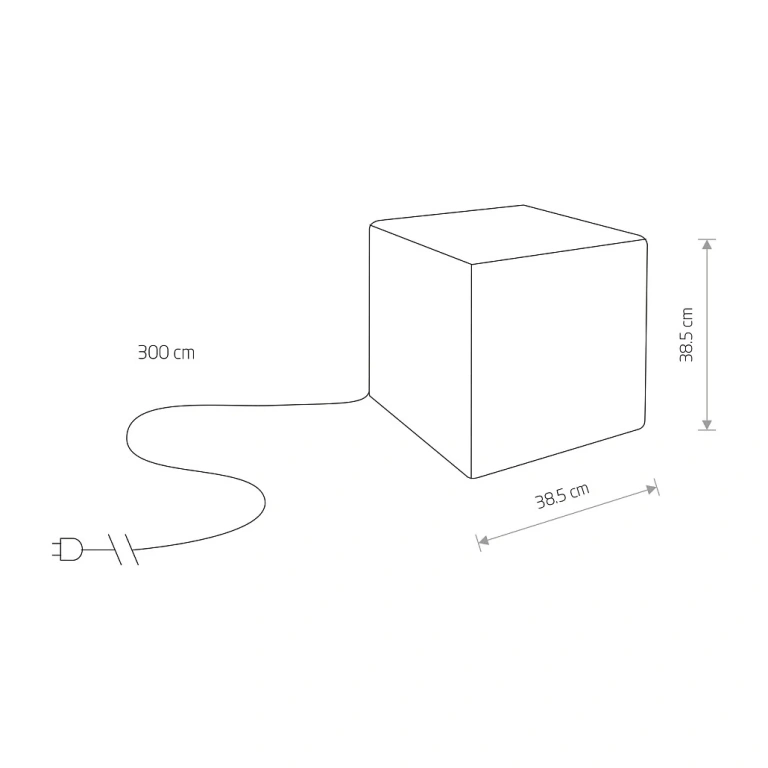 Pvc градинско тяло, white, nowodvorski, cumulus cube m, 1x40w, 8966